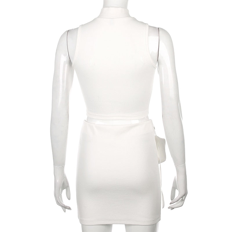 Dam Stickad Klänning Turtleneck Bomull och Spandex-6