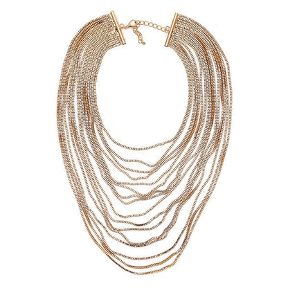 Variant image for Dam Halsband Geometrisk Choker i Zinklegation Flerskiktad Design-4