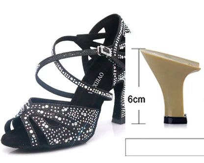 Dam Sandaler Gladiator Design med Glittrande Detaljer Syntetiskt Läder-1