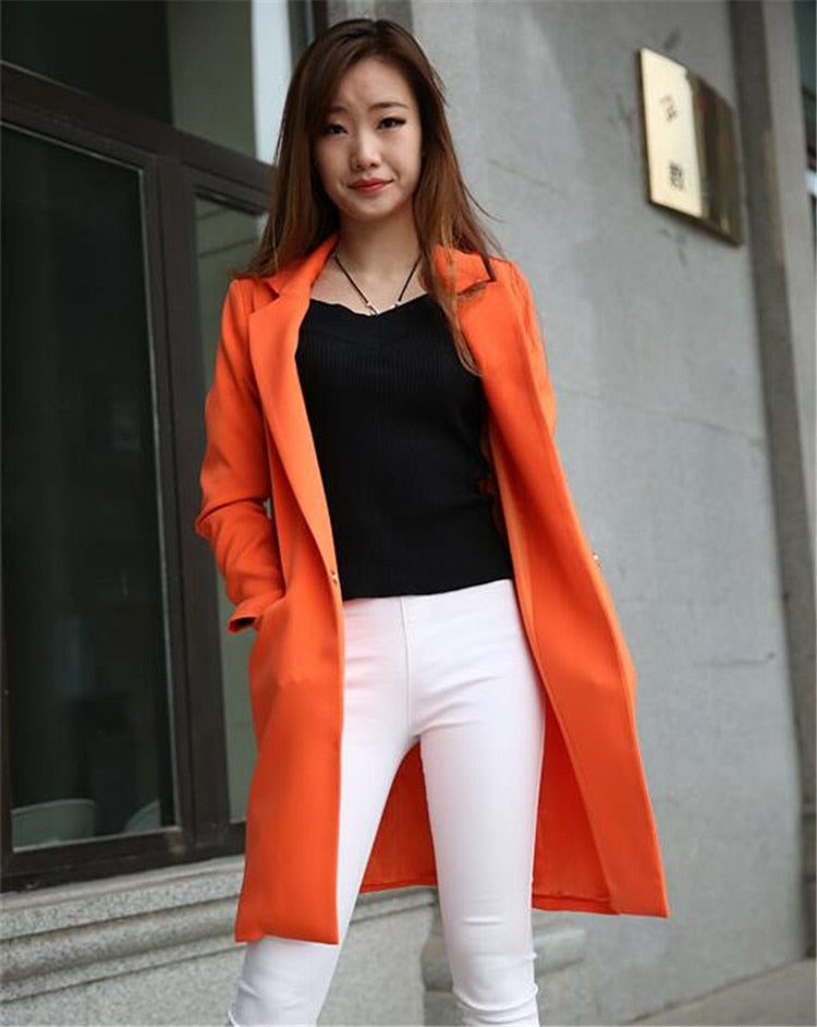 Dam Blazer Enkel Design Bomull Polyester för Formella och Avslappnade Tillfällen-4