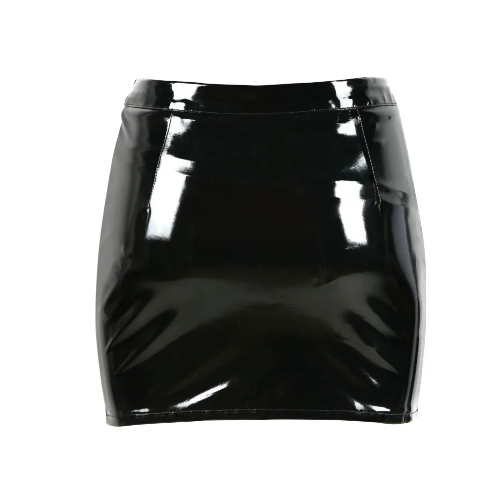 Kvinnors Minikjol Pencilform Polyester med Knappdetaljer-5