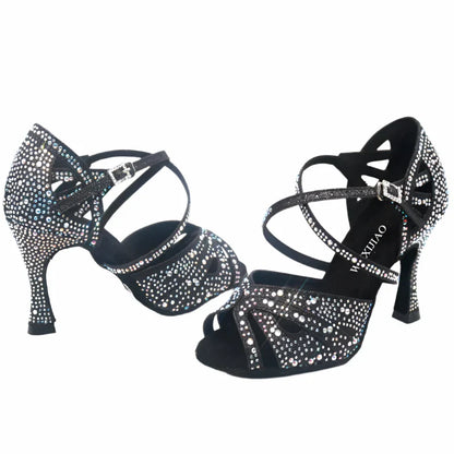 Dam Sandaler Gladiator Design med Glittrande Detaljer Syntetiskt Läder-2