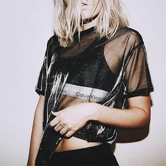 Dam Transparent Blus Chic Design Polyester-1