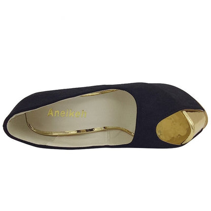 Kvinnors Pumps Flock Slip-On Plattform 5-7 cm-6