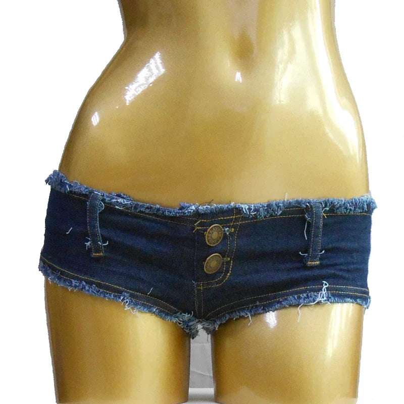 Dam Shorts Casual Denim Spandex Tätt Sittande-6