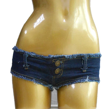 Dam Shorts Casual Denim Spandex Tätt Sittande-6