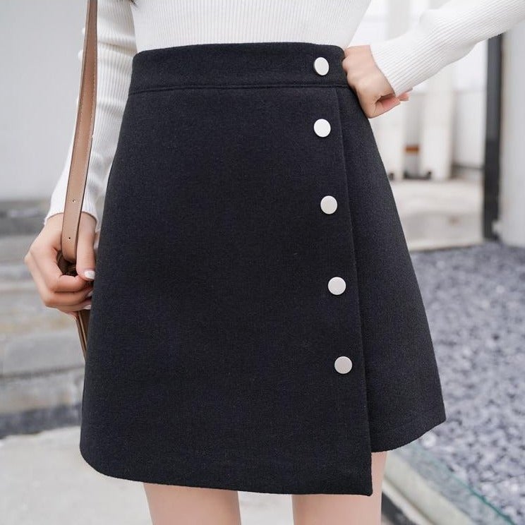 Kvinna Minikjol Asymmetrisk Polyester Elastan 2