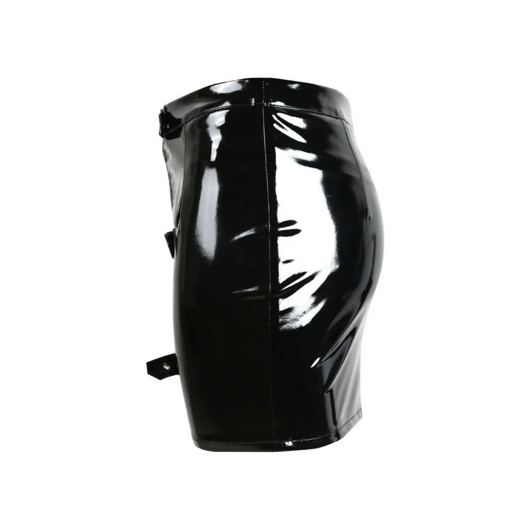 Kvinnors Minikjol Pencilform Polyester med Knappdetaljer-4