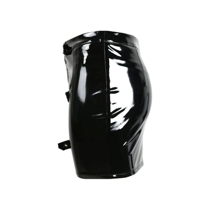 Kvinnors Minikjol Pencilform Polyester med Knappdetaljer-4