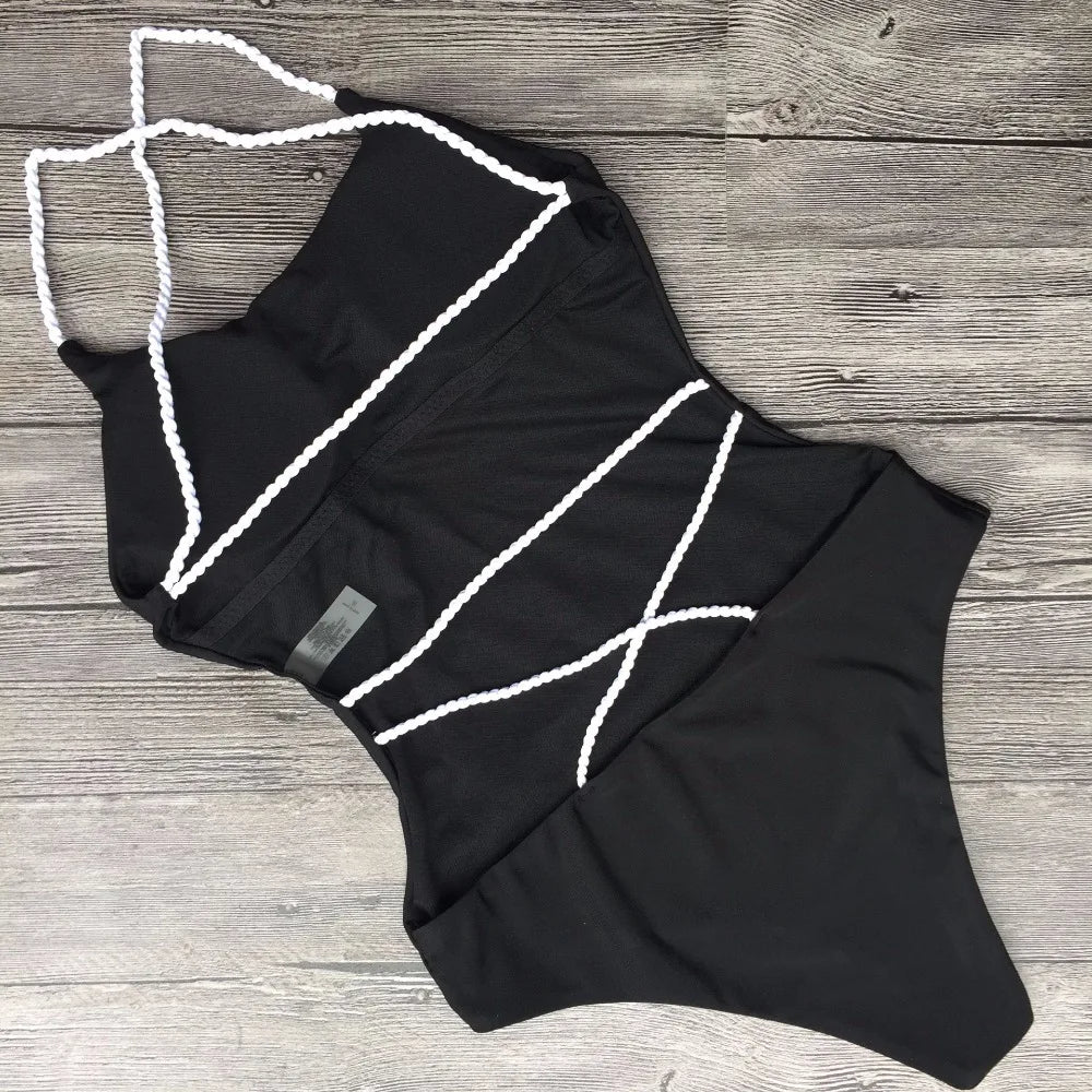 Dam Baddräkt Shaping Polyester Spandex Trendig Design 2