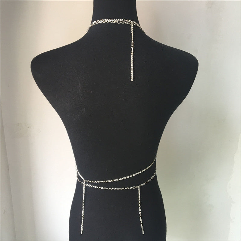 Dam Tank Top Geometriskt Mönster Pärlkedjor Polyester-5