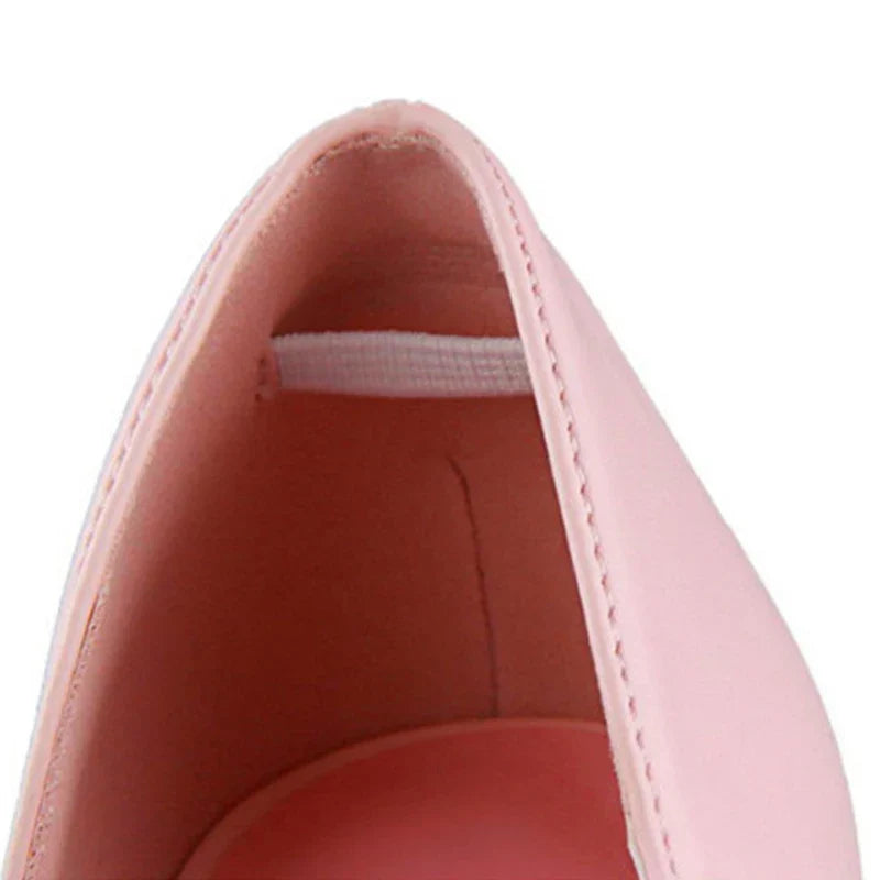 Dam Pumps Klassisk Hög Klack PU Material-5