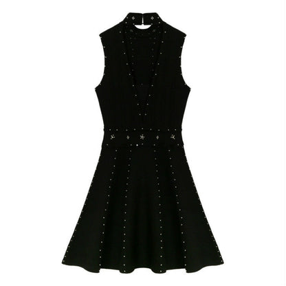 Dam Miniklänning A-linje Glittrig med Pärldekoration Syntetisk-3
