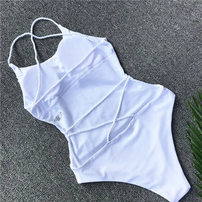 Dam Baddräkt Shaping Polyester Spandex Trendig Design 6
