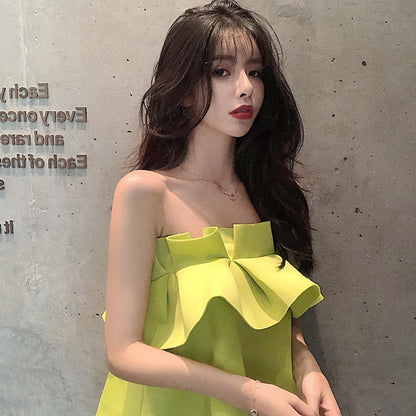 Kvinnors Blus Modern Stil Polyester med Avsedd Klyvning-2