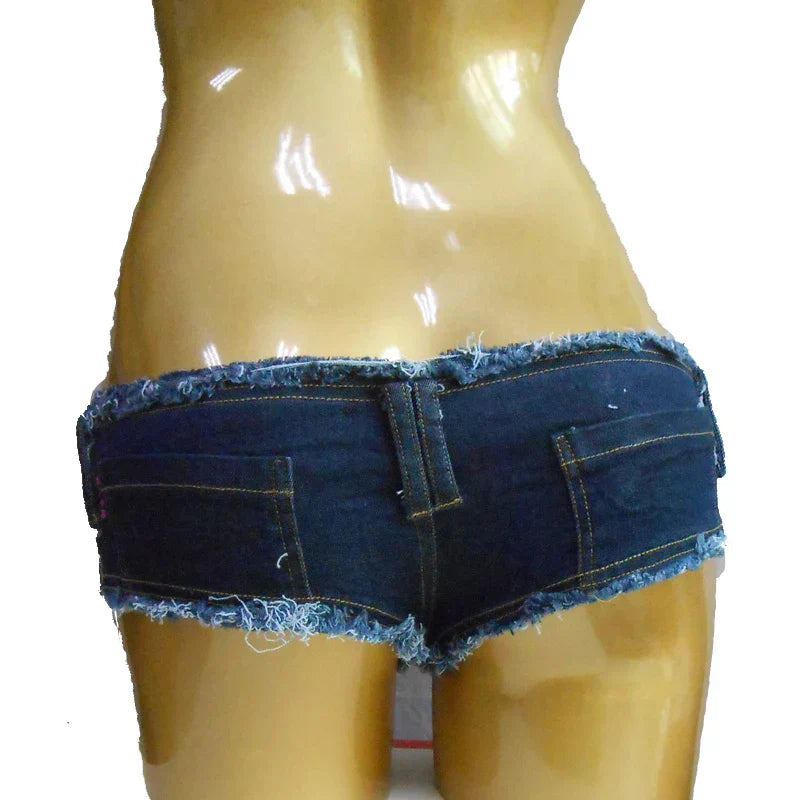 Dam Shorts Casual Denim Spandex Tätt Sittande-4