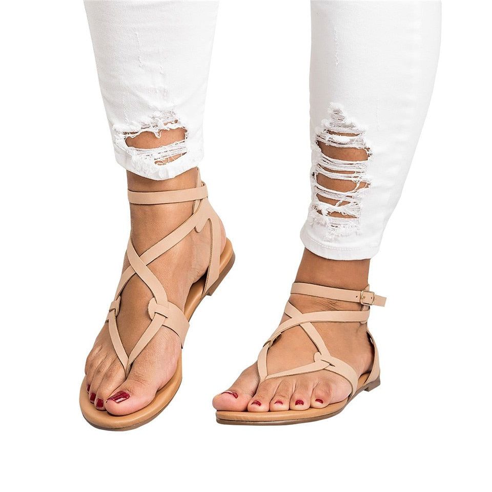 Variant image for Dam Sandaler Gladiator Stil Korsade Remmar PU-37