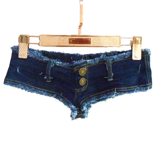 Dam Shorts Casual Denim Spandex Tätt Sittande-1