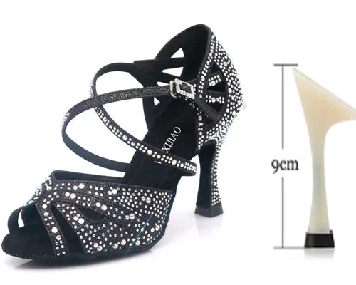 Dam Sandaler Gladiator Design med Glittrande Detaljer Syntetiskt Läder-6