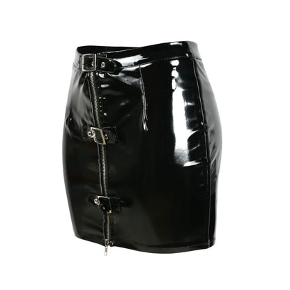 Kvinnors Minikjol Pencilform Polyester med Knappdetaljer-3