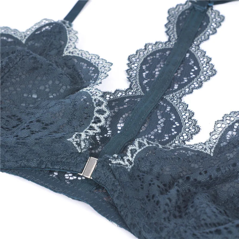 Damenunterwäsche-Set, romantisches Bustier, Nylon und Baumwolle-4