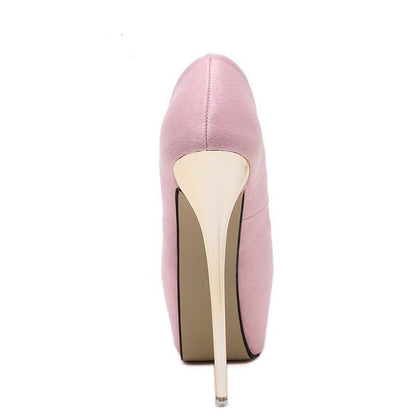 Kvinnors Pumps Flock Slip-On Plattform 5-7 cm-4
