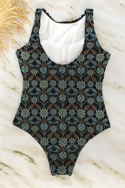 Baddräkt Dam Boho Hög Krage Shaping Nylon Spandex-6
