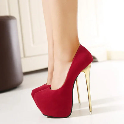 Dam Pumps Rund Tå Monokrom PU för Elegant Stil och Komfort-5