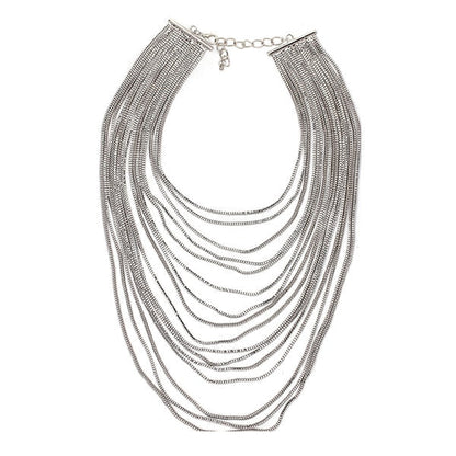 Variant image for Dam Halsband Geometrisk Choker i Zinklegation Flerskiktad Design-5