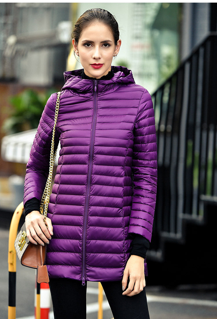 Variant image for Dam Lång Hoodie Vattentålig Dun 90% Dun 10% Fjädrar-36