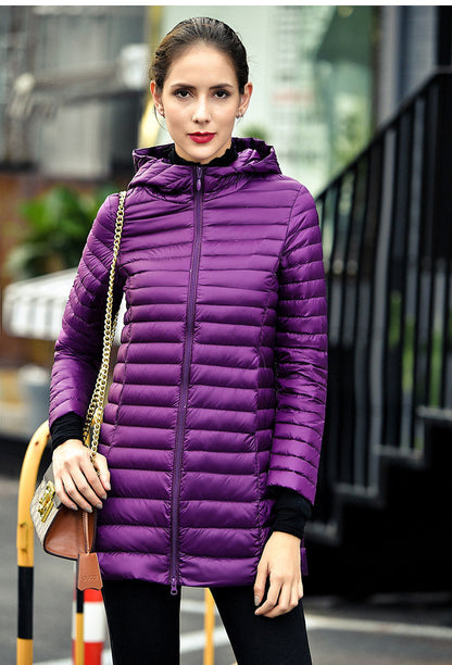 Variant image for Dam Lång Hoodie Vattentålig Dun 90% Dun 10% Fjädrar-36