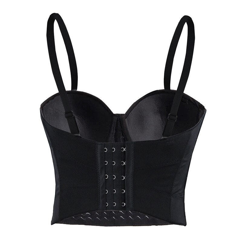 Dam Crop Top Ärmlös med Nitar Polyester-2