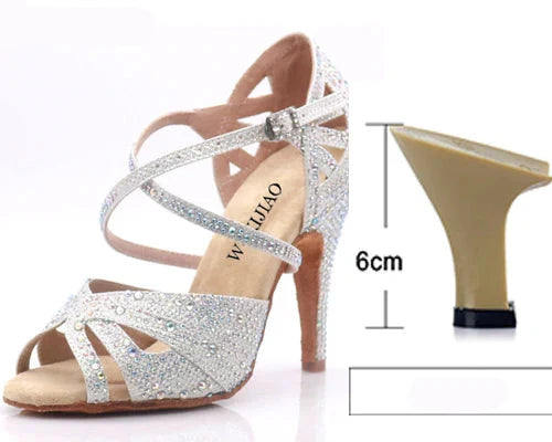 Dam Sandaler Glittrande PU Innersula Bekväm Design-1