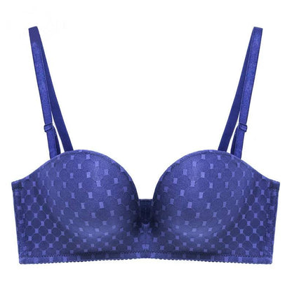Dam Halv Cup BH Geometrisk Design Lycra-1