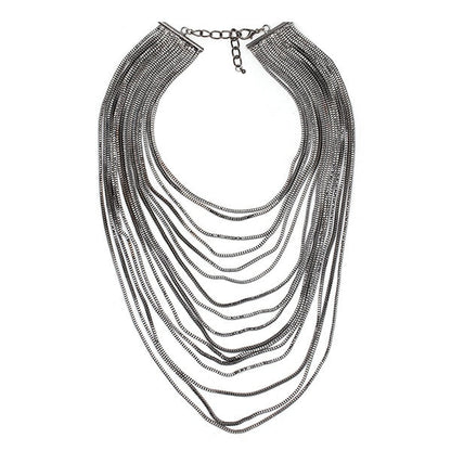 Variant image for Dam Halsband Geometrisk Choker i Zinklegation Flerskiktad Design-6