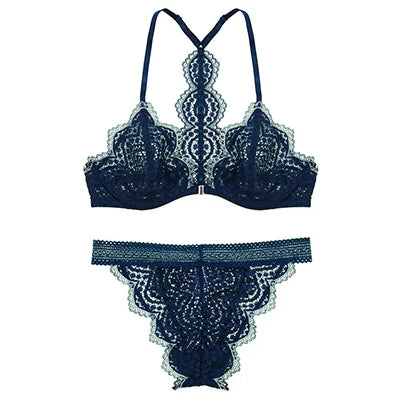 Damenunterwäsche-Set, romantisches Bustier, Nylon und Baumwolle-5