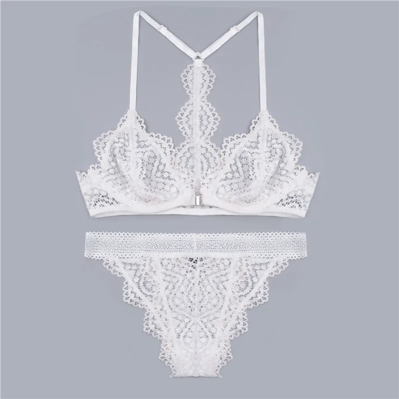 Damenunterwäsche-Set, romantisches Bustier, Nylon und Baumwolle-3