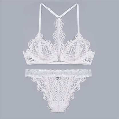Damenunterwäsche-Set, romantisches Bustier, Nylon und Baumwolle-3
