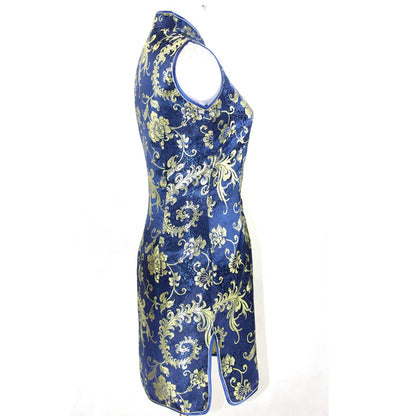 Kvinnors Miniklänning Halter Blommönster Polyester Viskos-2