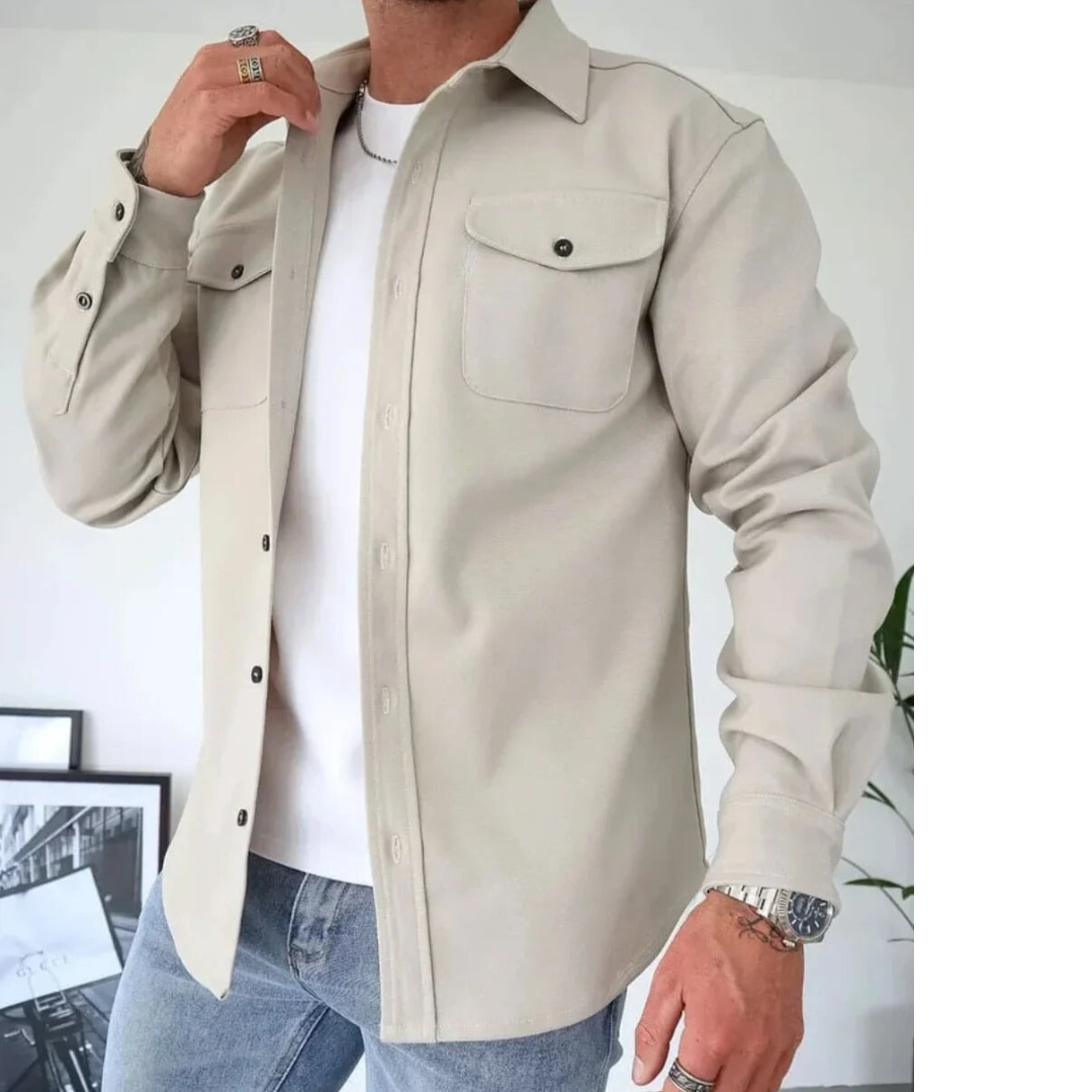 Dam Skjortjacka Elegant Design 100% Bomull-5