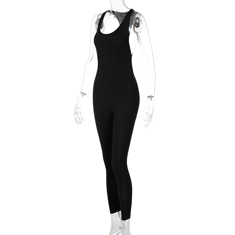 Dam Jumpsuit Tätt Passande Polyester Spandex med Speciell Design 5