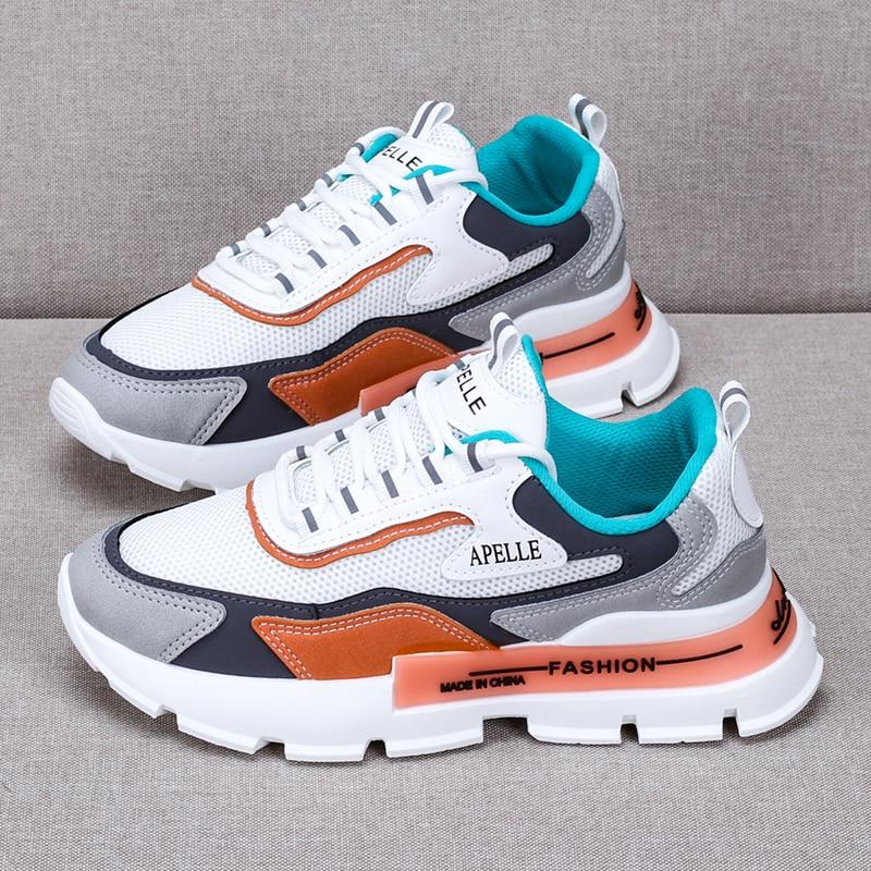Unisex Sneakers Sportig Design Syntetmaterial 2