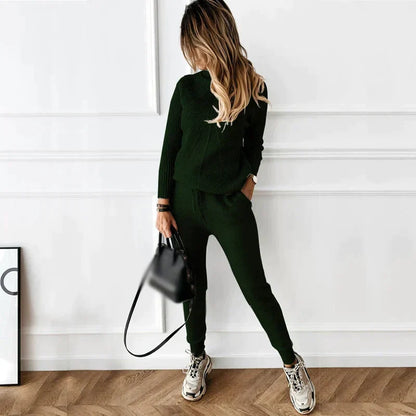 Dam Träningsset Avslappnad Stil Elastisk Midja Polyester-2