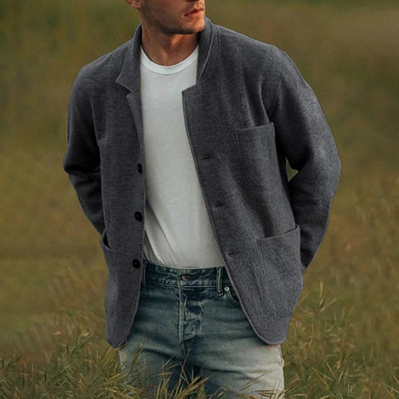 Variant image for Herrjacka Mångsidig Knappstängning Högkvalitativ Polyester-11