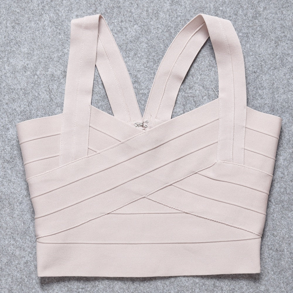 Dam Crop Top Justerbar Spandex-3