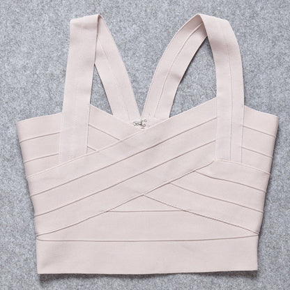 Dam Crop Top Justerbar Spandex-3