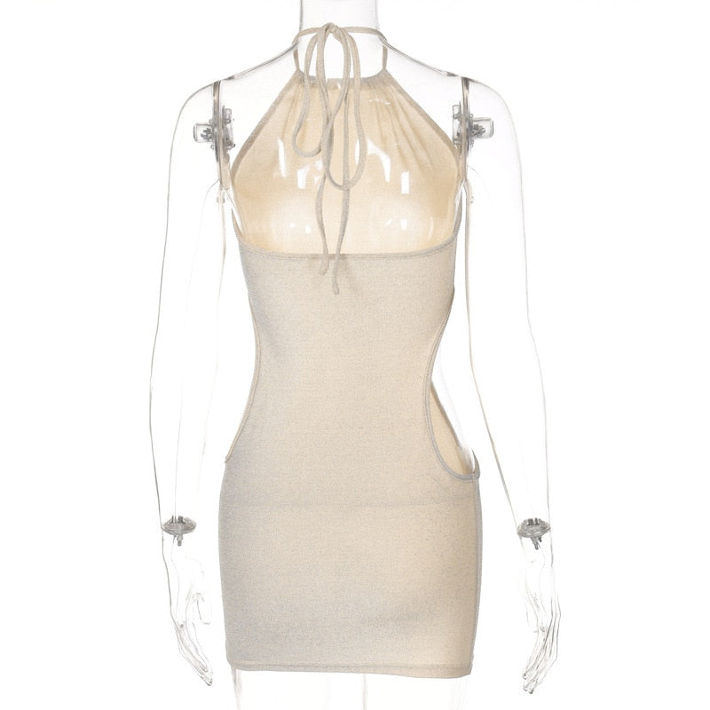 Dam Mini Klänning Ärmlös Polyester för Fina Tillfällen-6