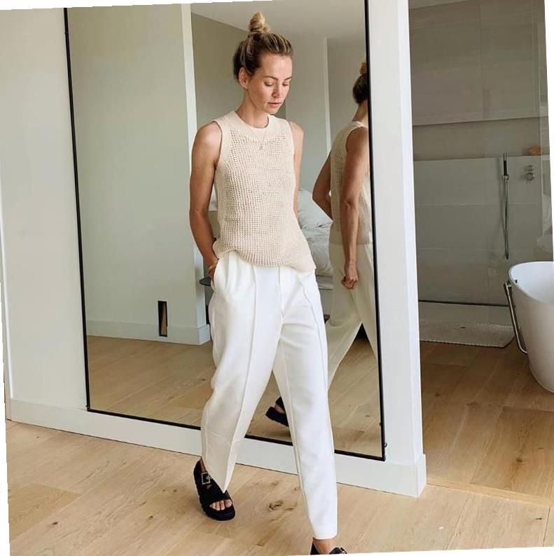 Ärmlös Skjorta för Dam i Stickad Design med Cirkulär Halsringning – Andningsbar och Trendig för Sommarens Utflykter 2