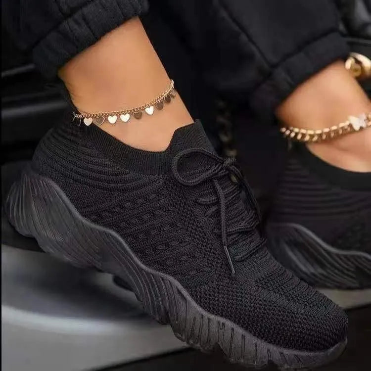Kvinnors Sneakers Nät Design Stödjande Gummi 11