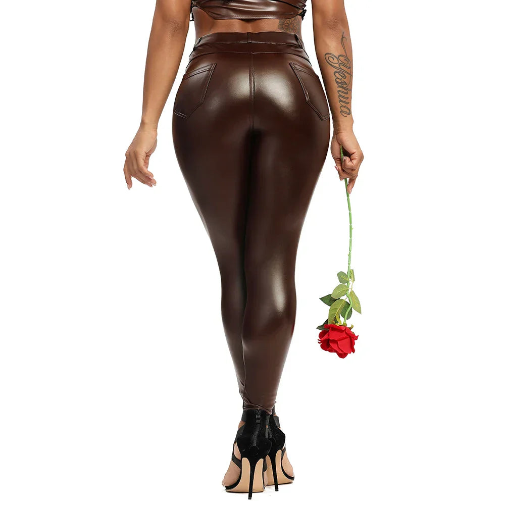 Gröna Byxor Dam med Resår i Midjan – Snygga Polyester-Spandex Byxor för Alla Tillfällen 4